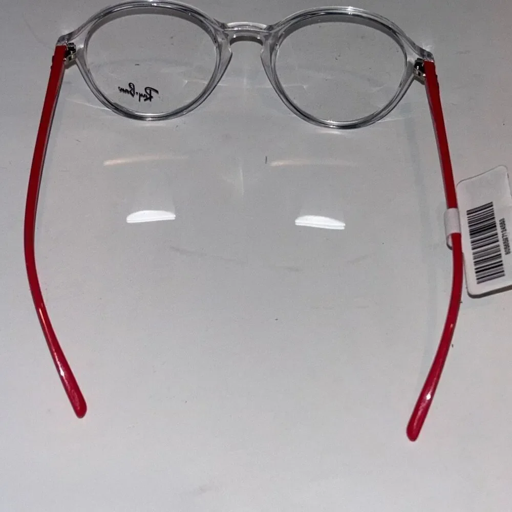 NEW Ray Ban 7173 5950 49 20 145 pink/clear glasses Rx w/case